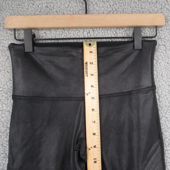 SPANX Faux Leather Moto Leggings | Size Medium - Picture 7 of 8